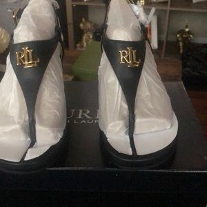 Black Ralph Lauren with gold rl symbol